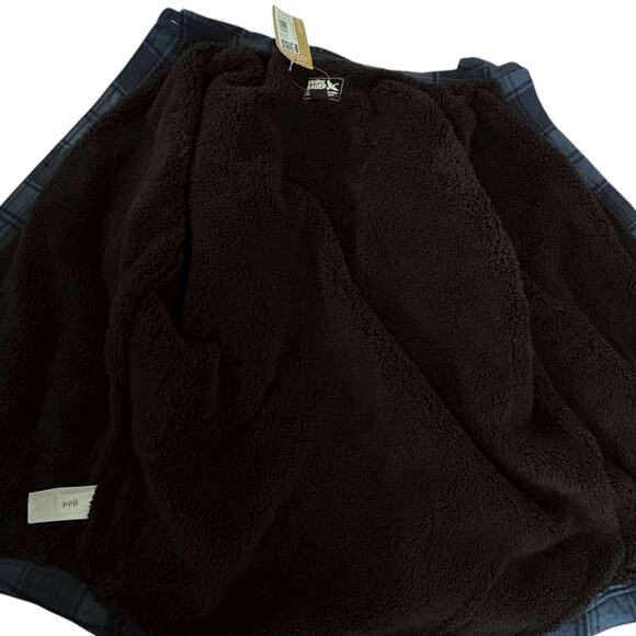 Eddie Bauer Sherpa Lined Flannel Shirt Jacket Plaid M Cottage Farm Barn NWT - Picture 11 of 11